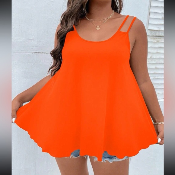 Luxe plus size purple comfy flowy tank top - Picture 4 of 16